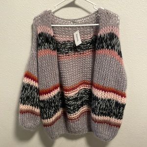 New hand crafted art from Maiami S/M stripes galore cardigan